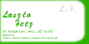 laszlo hetz business card